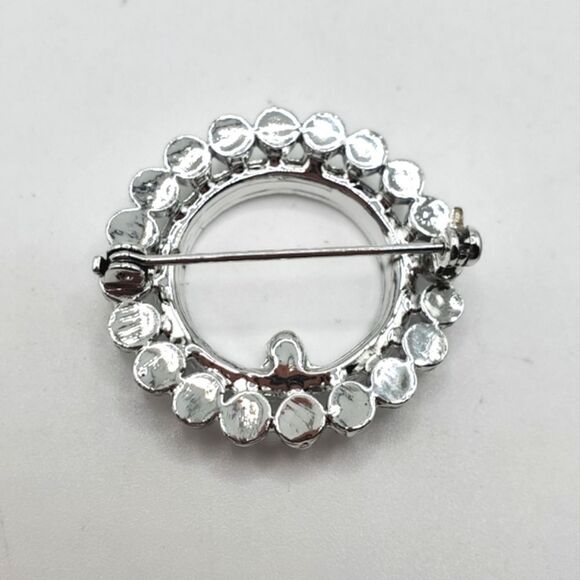 🟢3/$19🟢 2x Silver Round Brooch Setting Mounting Pin Blank DIY Jeweler - Picture 4 of 6